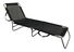 Zahradní lehátko KALEO (černá + šedá)