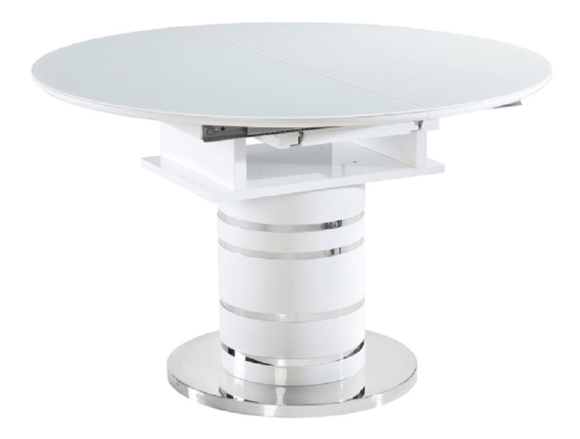 Jídelní stůl Zamon (pro 4-6 osob) (lesk bílý) *bazar