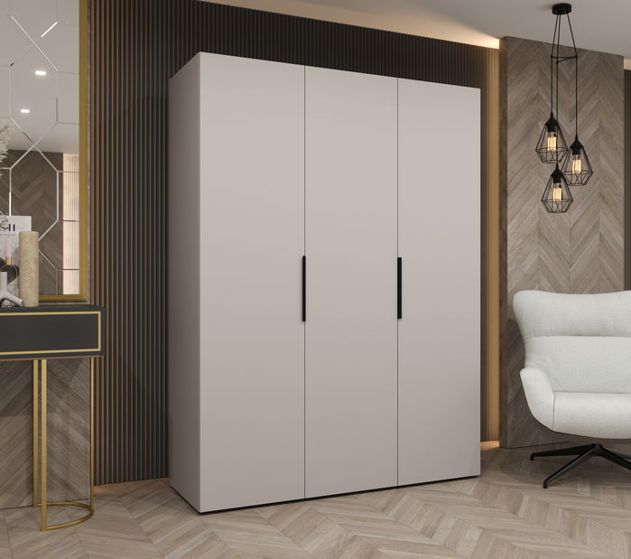 Šatní skříň 150 cm Mirabella 1 (kašmír + černá)