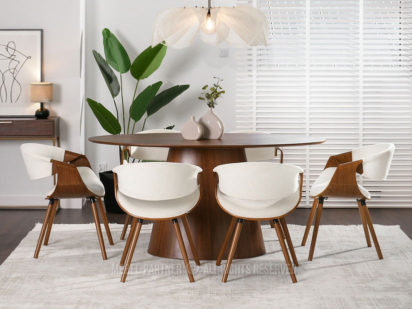 Židle Bjorn K (bílá + ořech) *bazar