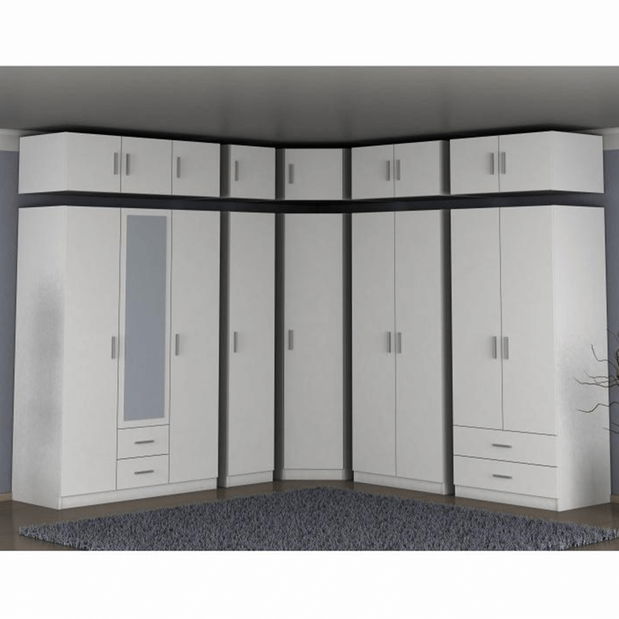 Rohová nástavba na skříň Izetta Typ 8 (bílá)