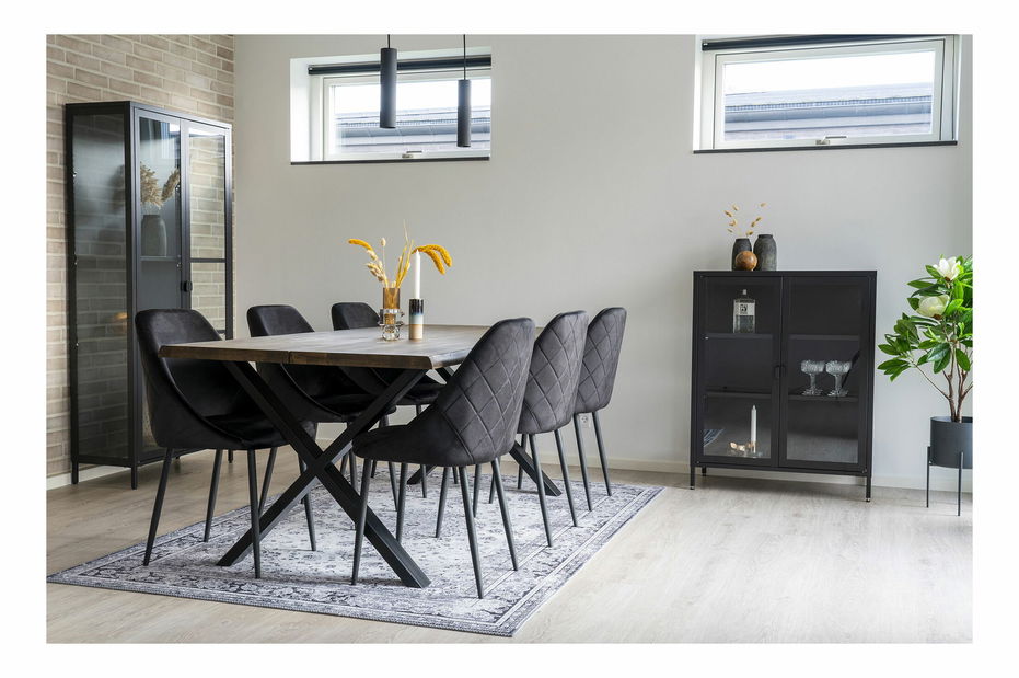 Jídelní stůl Tvameria 9 (tmavě hnědá)