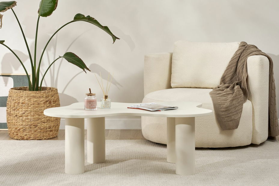 Konferenční stolek Blumingdel (krémová)