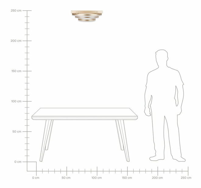 Stropní svítidlo Norza (zlatá)