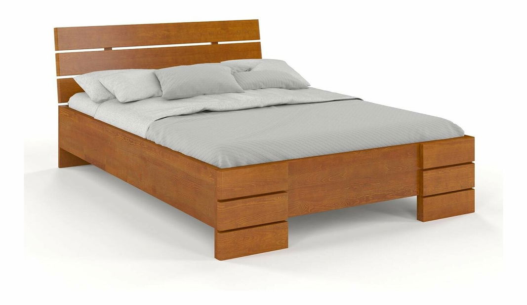 Manželská postel 200 cm Naturlig Lorenskog High (borovice)