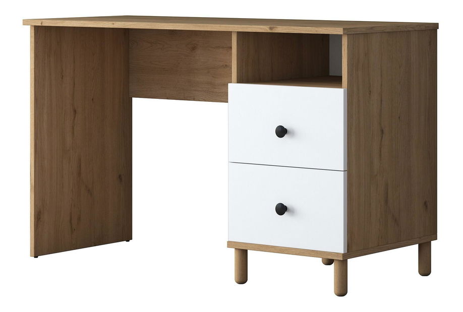 PC stolek Sikine 3 (ořech + bílá)