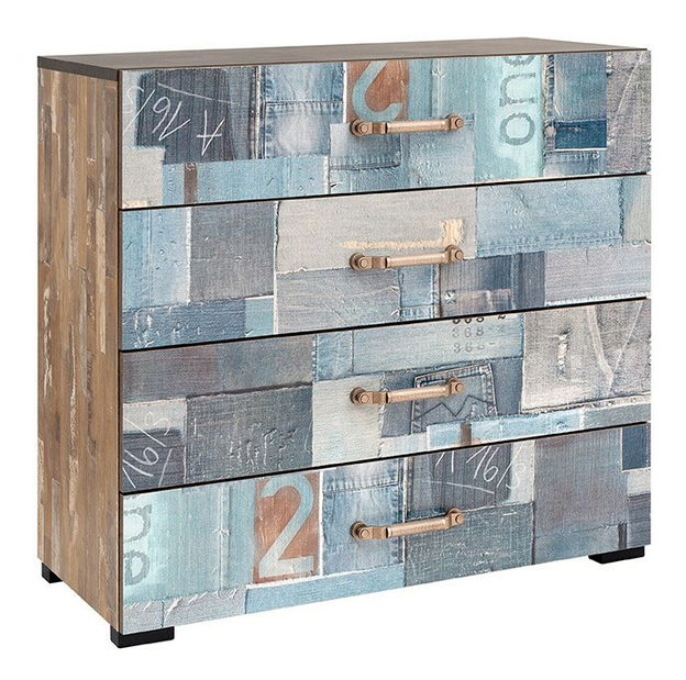 Komoda BRW Drago KOM4S/90 (vzor džíny)