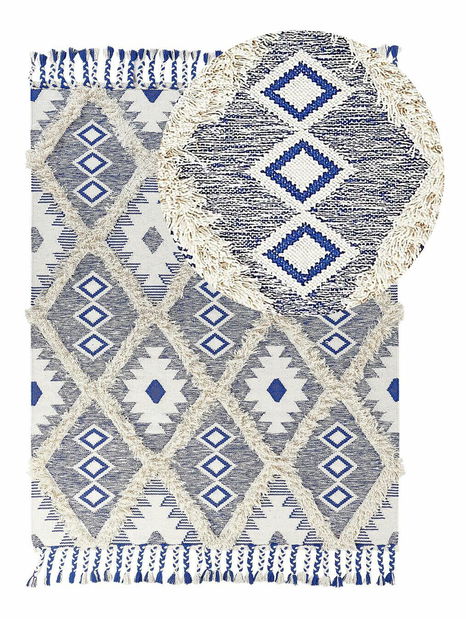 Koberec 140 x 200 cm Mandi (béžová + modrá)