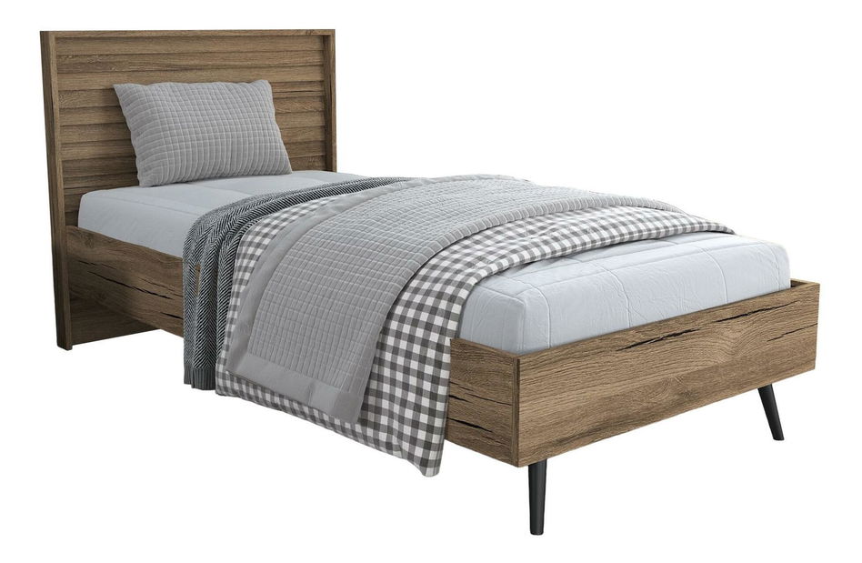 Manželská postel 160 cm Franc 46 (ořech)