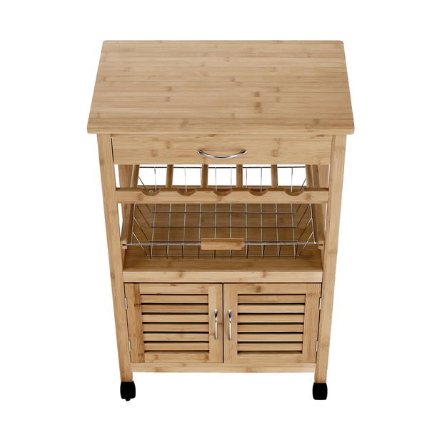 Servírovací vozík Echo (přírodní bambus)