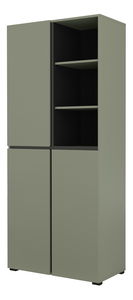 Policová skříň Crossroad H G88 (borovice zelená + černá)