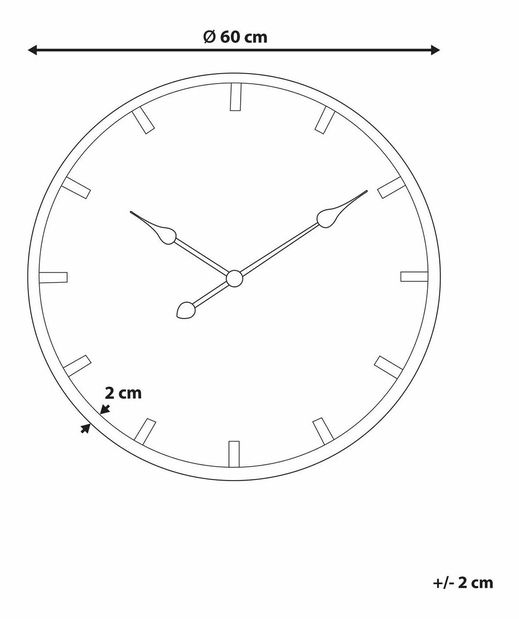 Nástěnné hodiny ø 60 cm Charlie (světlé dřevo)
