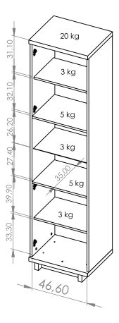 Vitrína Indi WIT50 (dub artisan + černá matná + dub artisan)