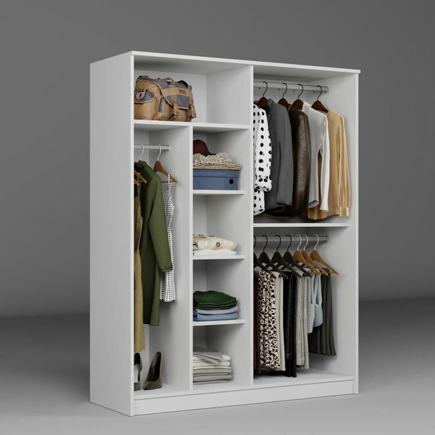 Šatní skříň Kentucky C (bílá)