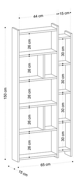 Regál Aliex 5 (Dub)