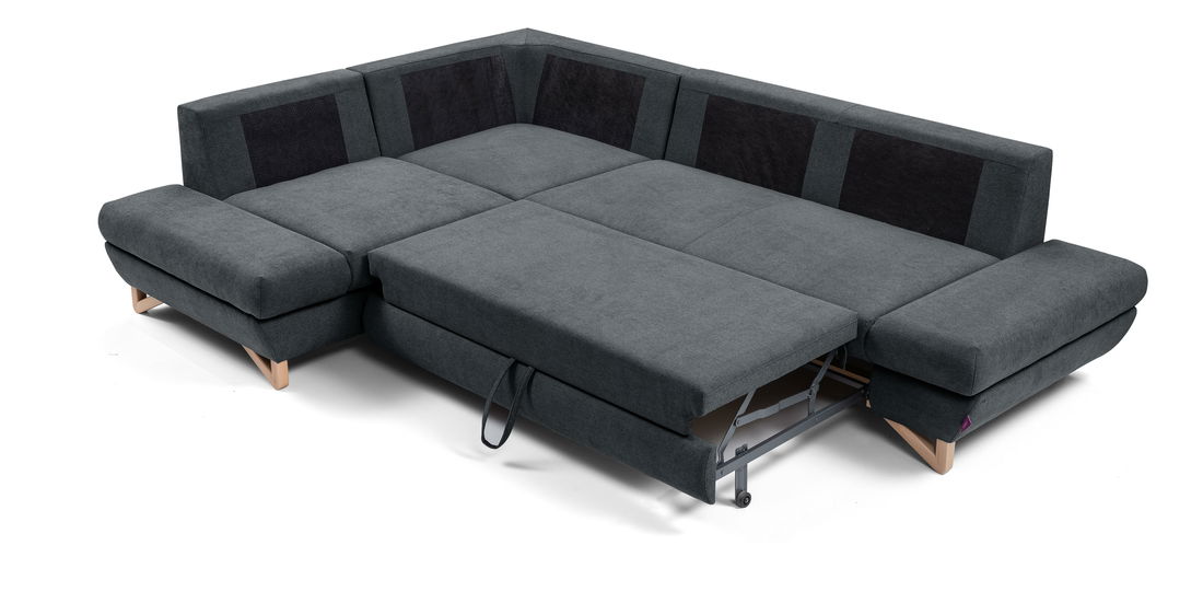 Rohová sedací souprava Aveley II (antracit) (L)