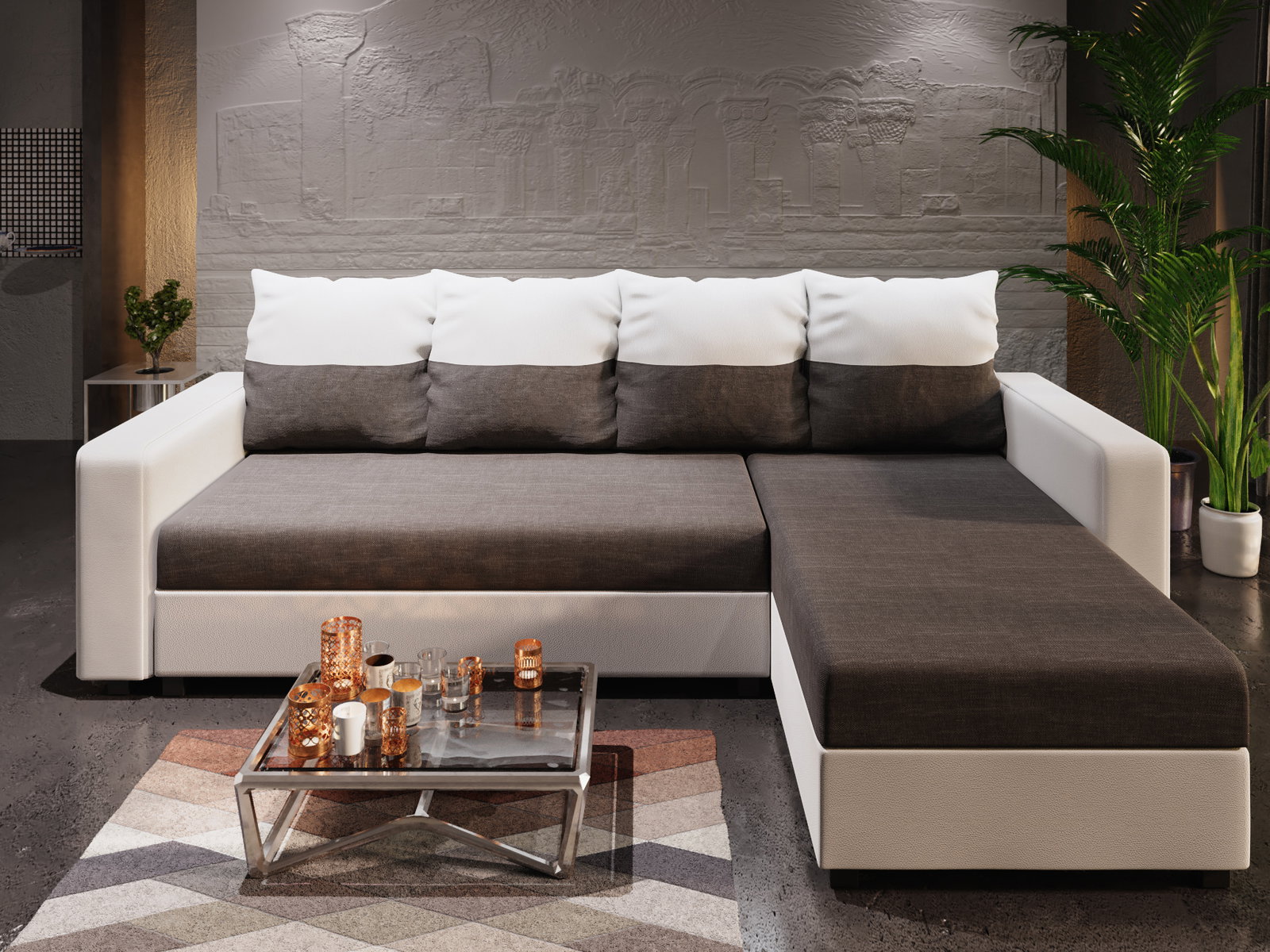 Rohová sedací souprava Ardait (P)