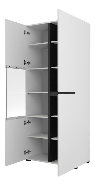 Vitrína Crossroad W12 (černá + bílá)