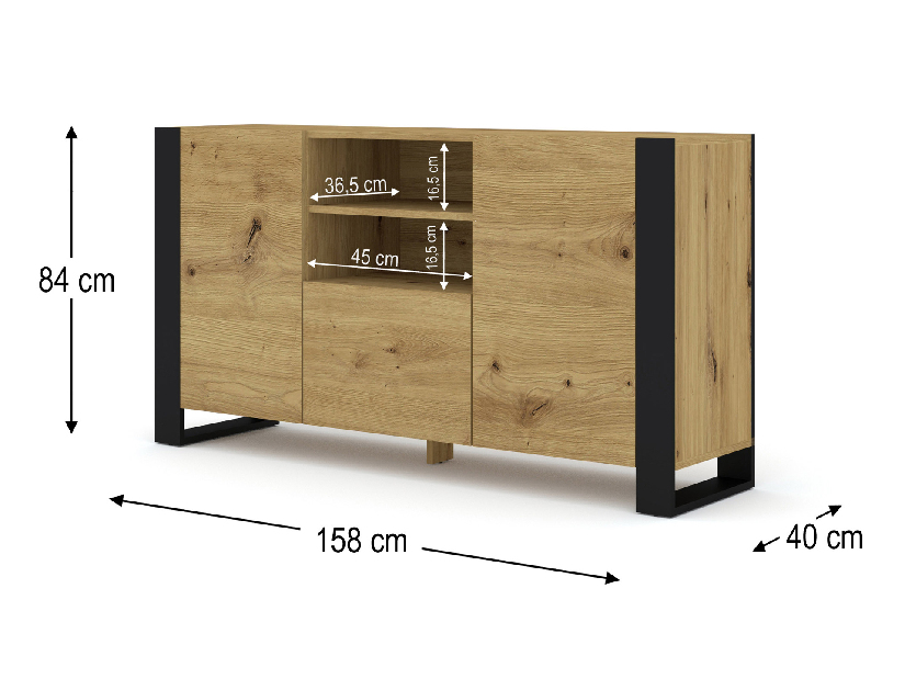 Skříňka Montana 158 (dub artisan)