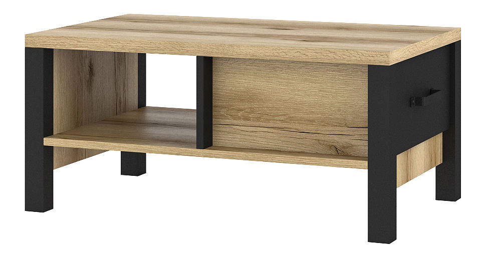 Konferenční stolek Oralee Typ 99 (dub grand natural + černá matná)