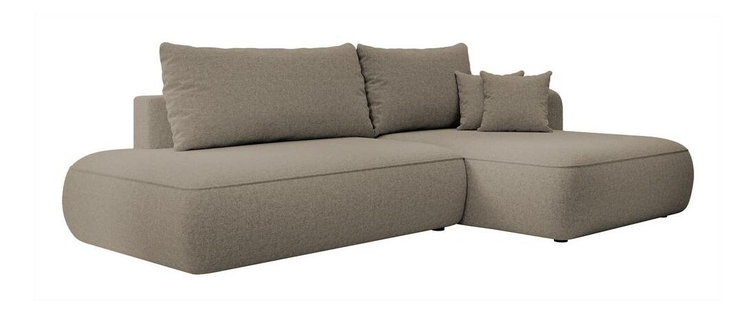 Rohová sedací souprava Fergie (P) (světlobéžová + černá)