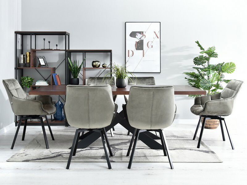 Židle Aranbura (šedá metalická + černá)