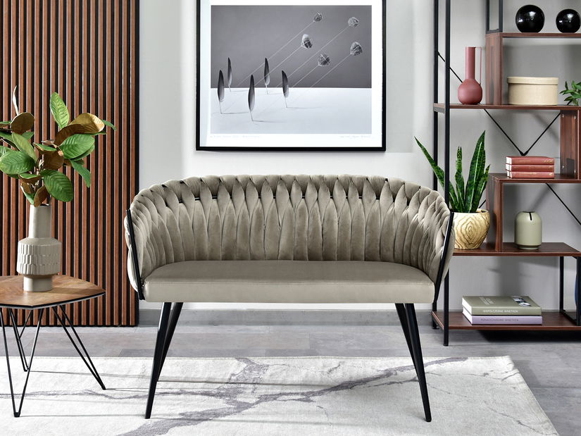 Pohovka dvousedačka Radio (béžová + černá)