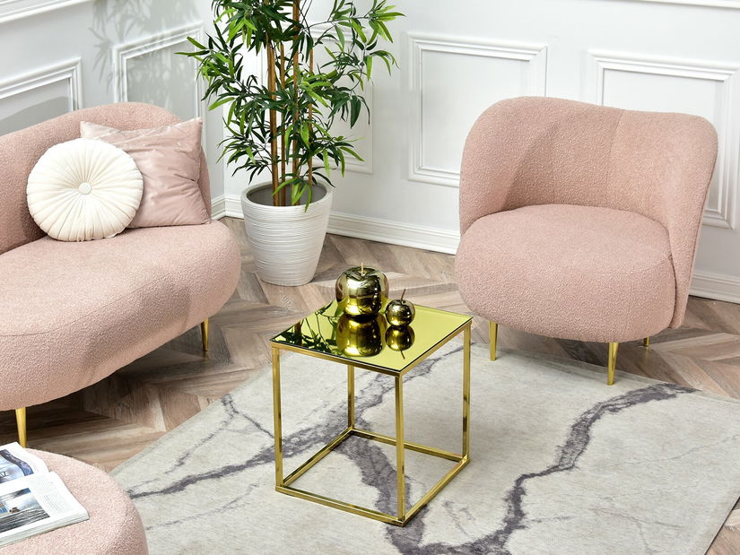 Konferenční stolek Bella S (zlatá + zlatá)