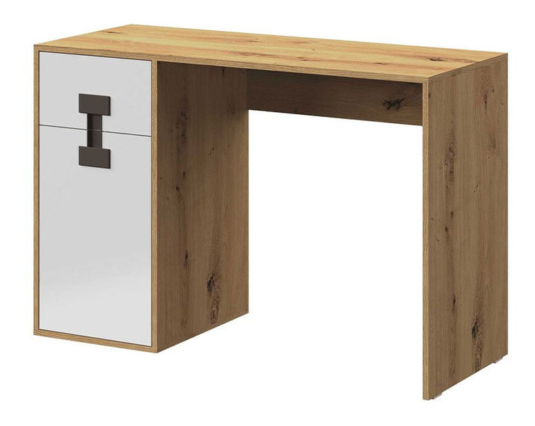 PC stolek Marcel TE1 (dub artisan + bílý lesk)