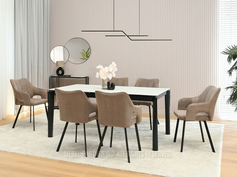 Židle Carl (béžová + černá)