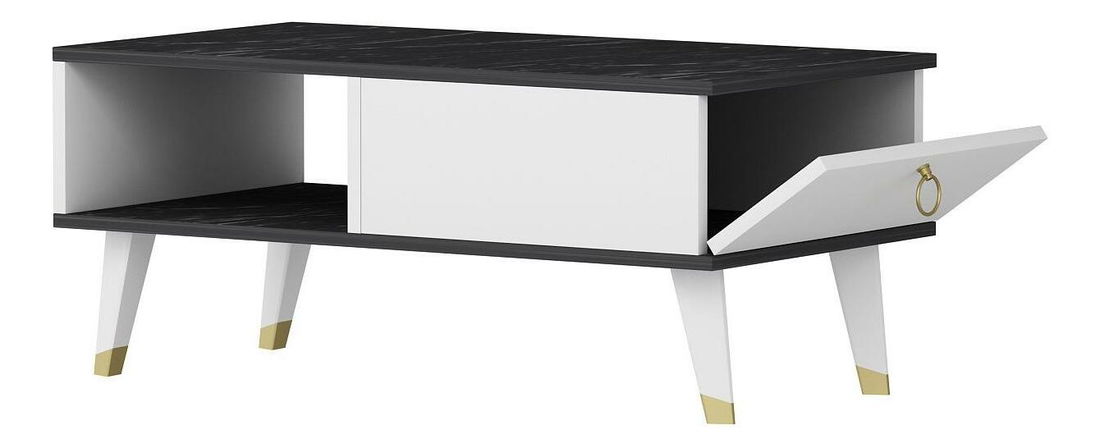 Konferenční stolek Papina (černá + bílá)