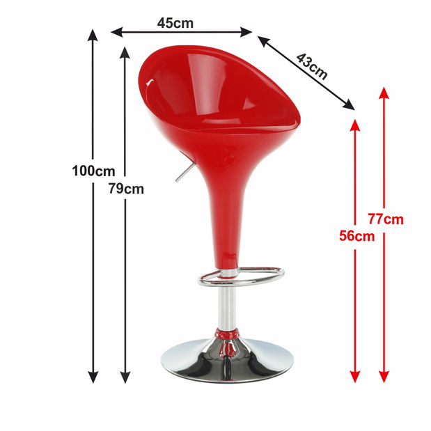 Barová židle Abby Nova červená