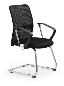 Konferenční židle Vicky skid (černá)