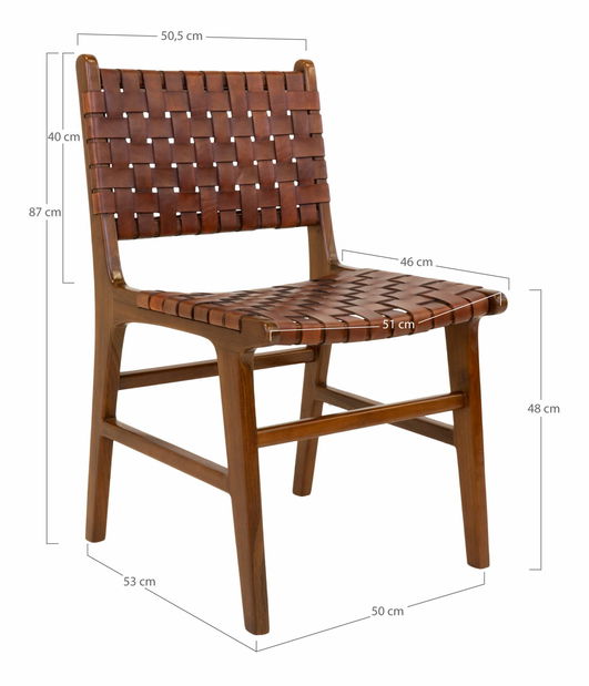 Zahradní židle Pinmona 2 (hnědá)