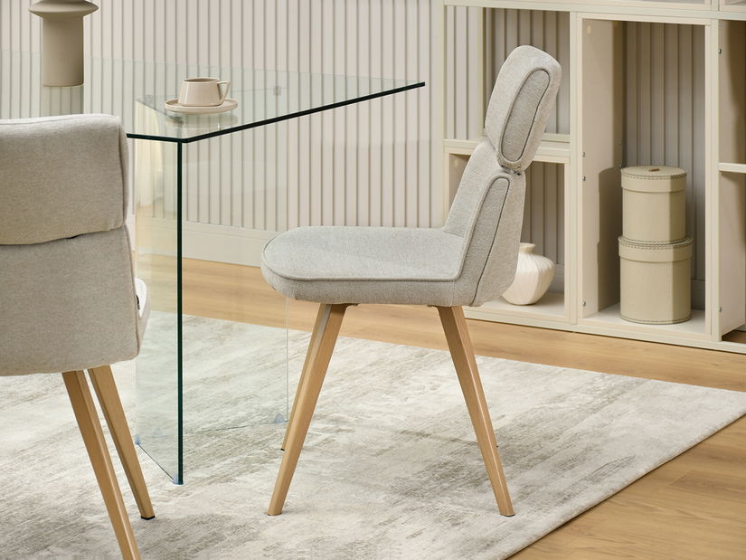 Jídelní židle Minero (béžová + dub)