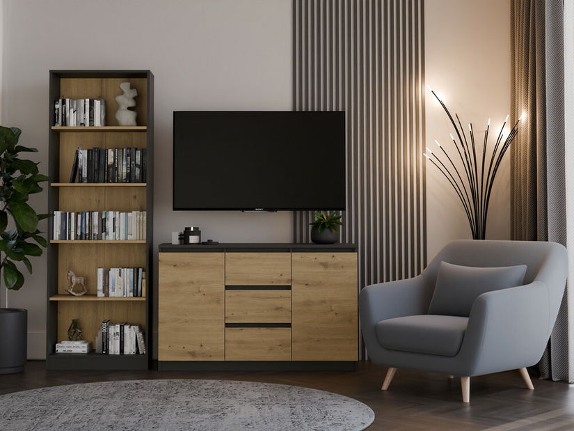 Komoda Musecalo 11 (antracit + dub artisan)