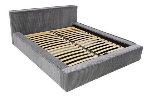 Manželská postel 160 cm Gretty S (tmavě šedá) (s roštem) (s úl. prostorem)