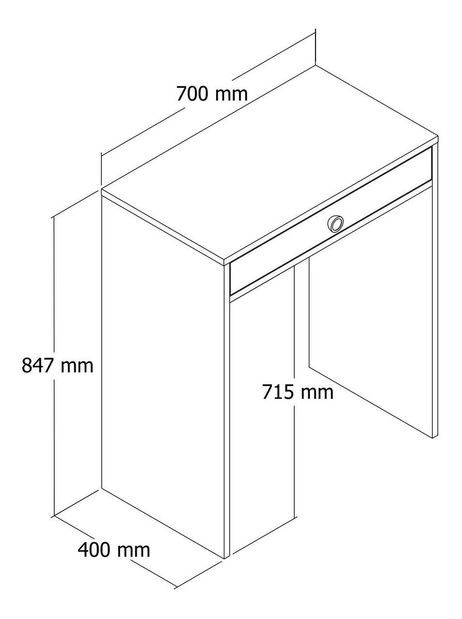Toaletní stolek Logan 1 (ořech + bílý mramor)