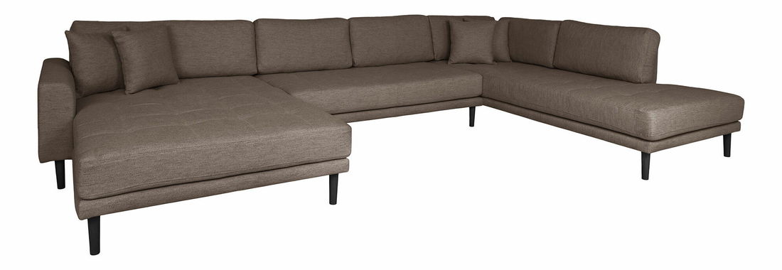 Rohová sedací souprava ve tvaru U (L) Lvaveriaora U (hnědá)