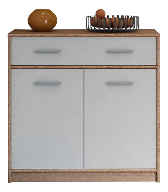 Komoda Terrell (dub sonoma + bílá)