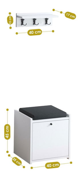 Předsíňová sestava Tunevo (bílá)