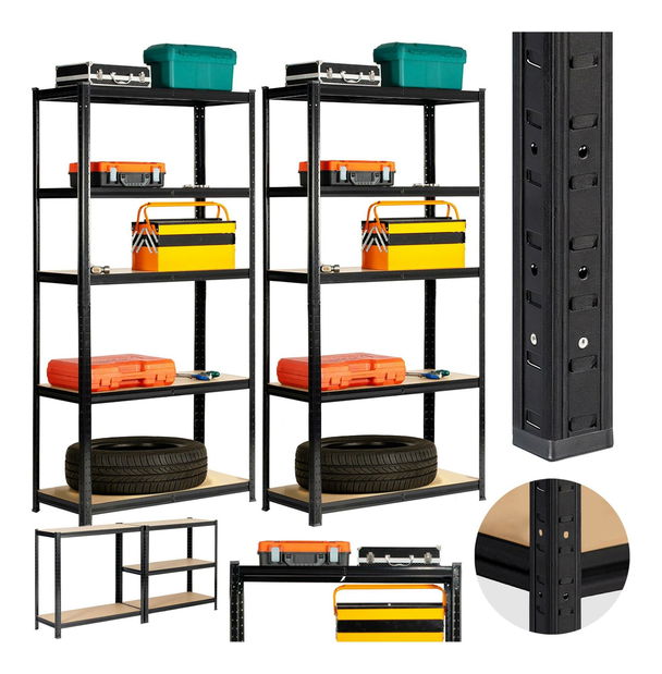 Set 2ks. regálů Sustituido 2 (černá)