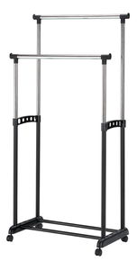 Věšák na kolečkách Namaky II (černá + chromová)