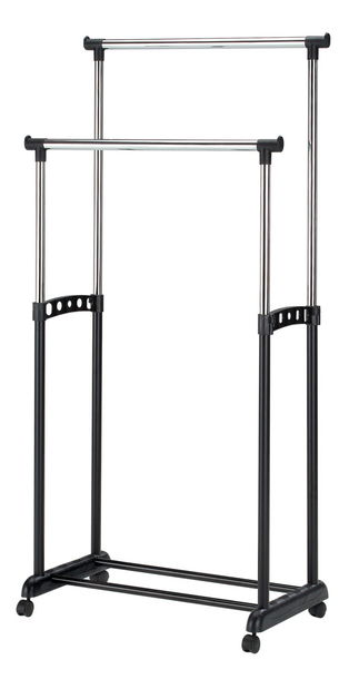 Věšák na kolečkách Namaky II (černá + chromová)