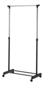 Věšák na kolečkách Catania (černá + chrom)