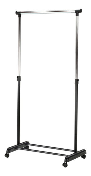 Věšák na kolečkách Catania (černá + chrom)