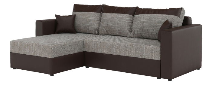 Rohová sedací souprava Kimber (hnědá) (P)