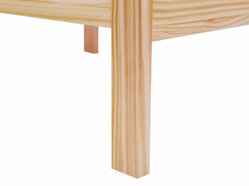 Manželská postel 180 cm CAROC (s roštem) (světlé dřevo)