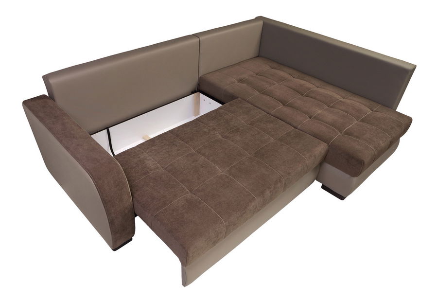 Rohová sedací souprava BRW Brad Lux 3DL.RECMU hnědá (P)