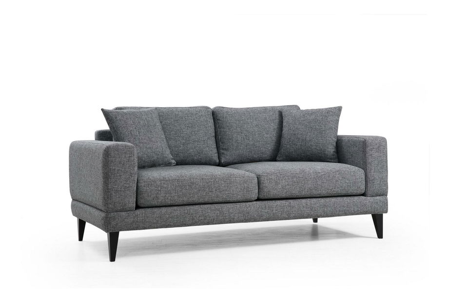 Pohovka dvousedačka Noro (tmavě šedá + černá)